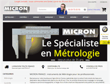 Tablet Screenshot of micronfrance.com